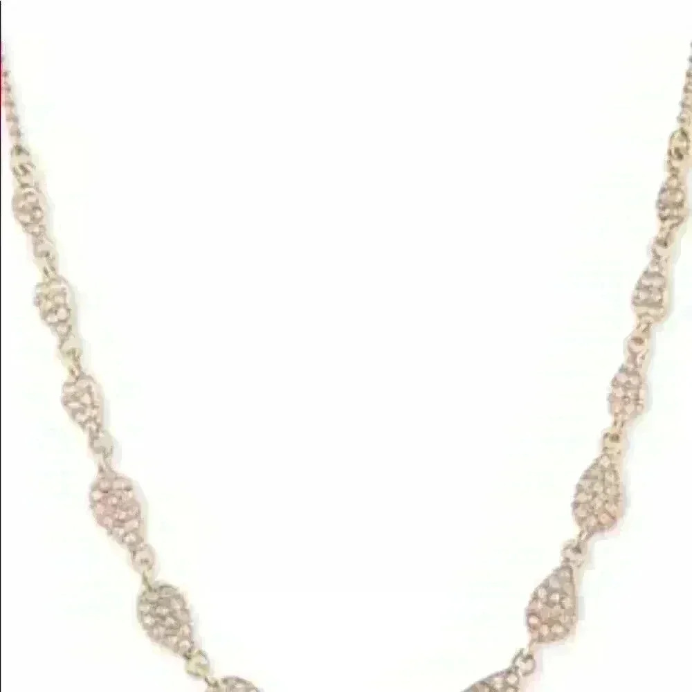 Givenchy Gold Pavé Pear-Shape Statement Necklace - Picture 8 of 8